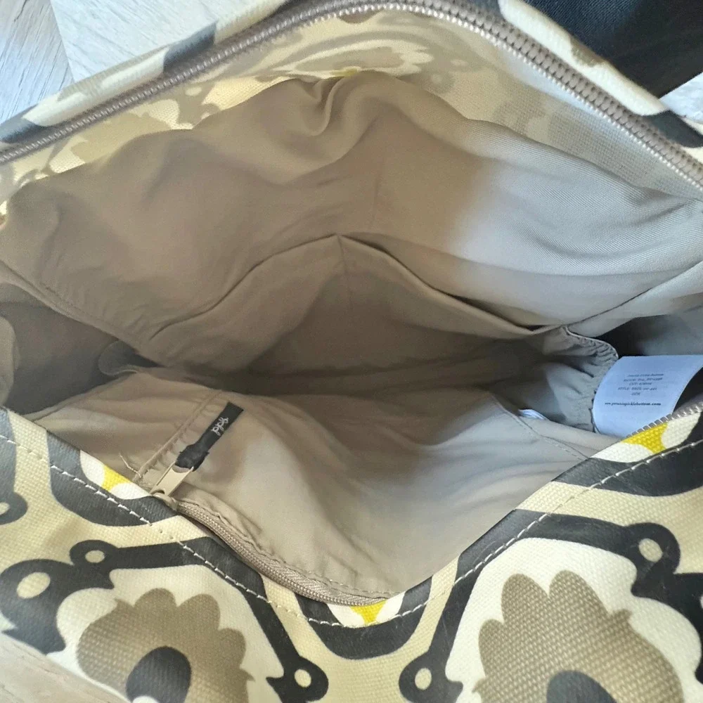 $198 PETUNIA PICKLE BOTTOM Boxy Backpack‎ Diaper Bag Floral Designer Mom Purse